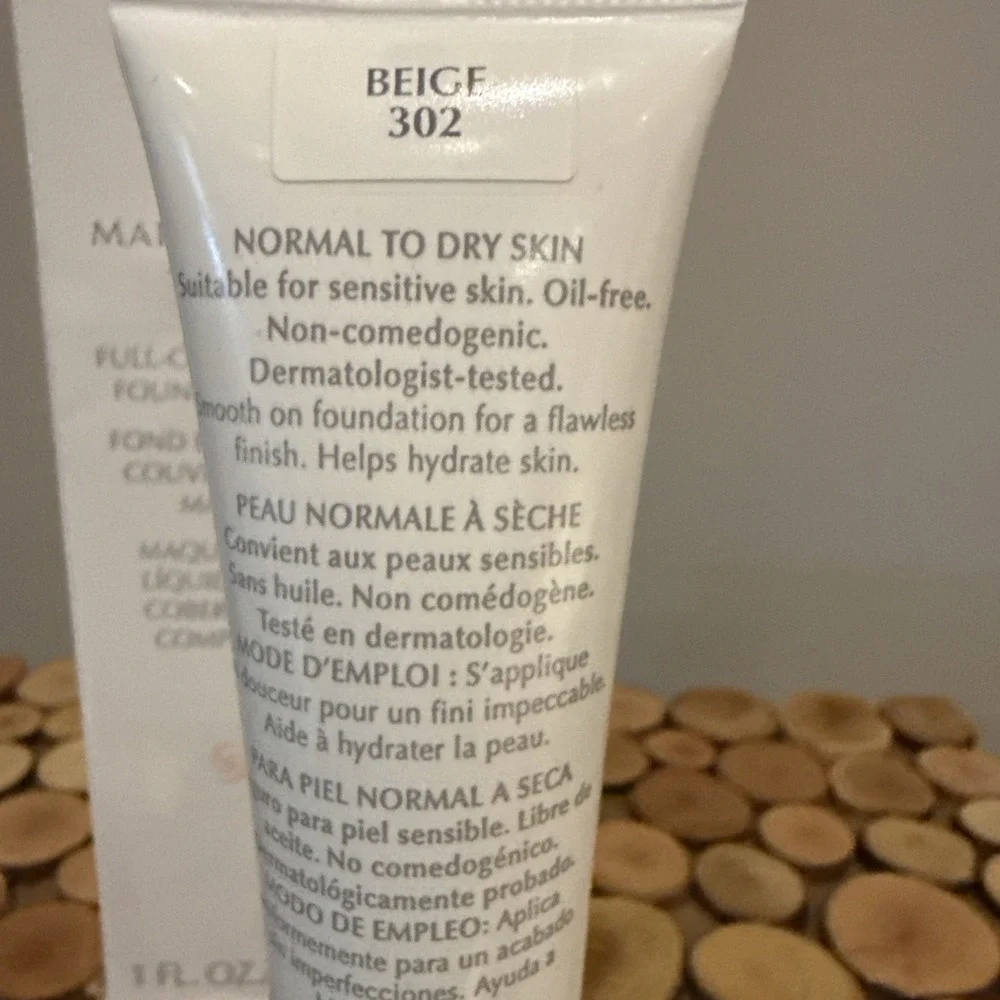 Mary Kay Full Coverage Foundation Beige 302 #367200 Normal‎ to Dry Skin NOS